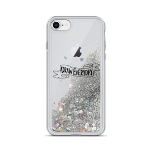 Draw Everyday Liquid Glitter Phone Case